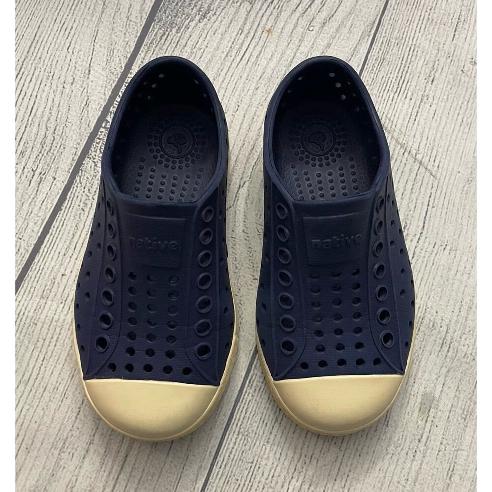 Navy Blue Native Natives Jefferson Little Boy Toddler Shoes, Size 8